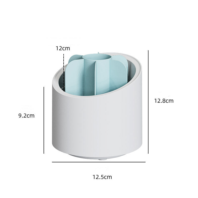 Dust Proof Household Acrylic Lipstick Cosmetic Storage Box Rotating Brush Barrel