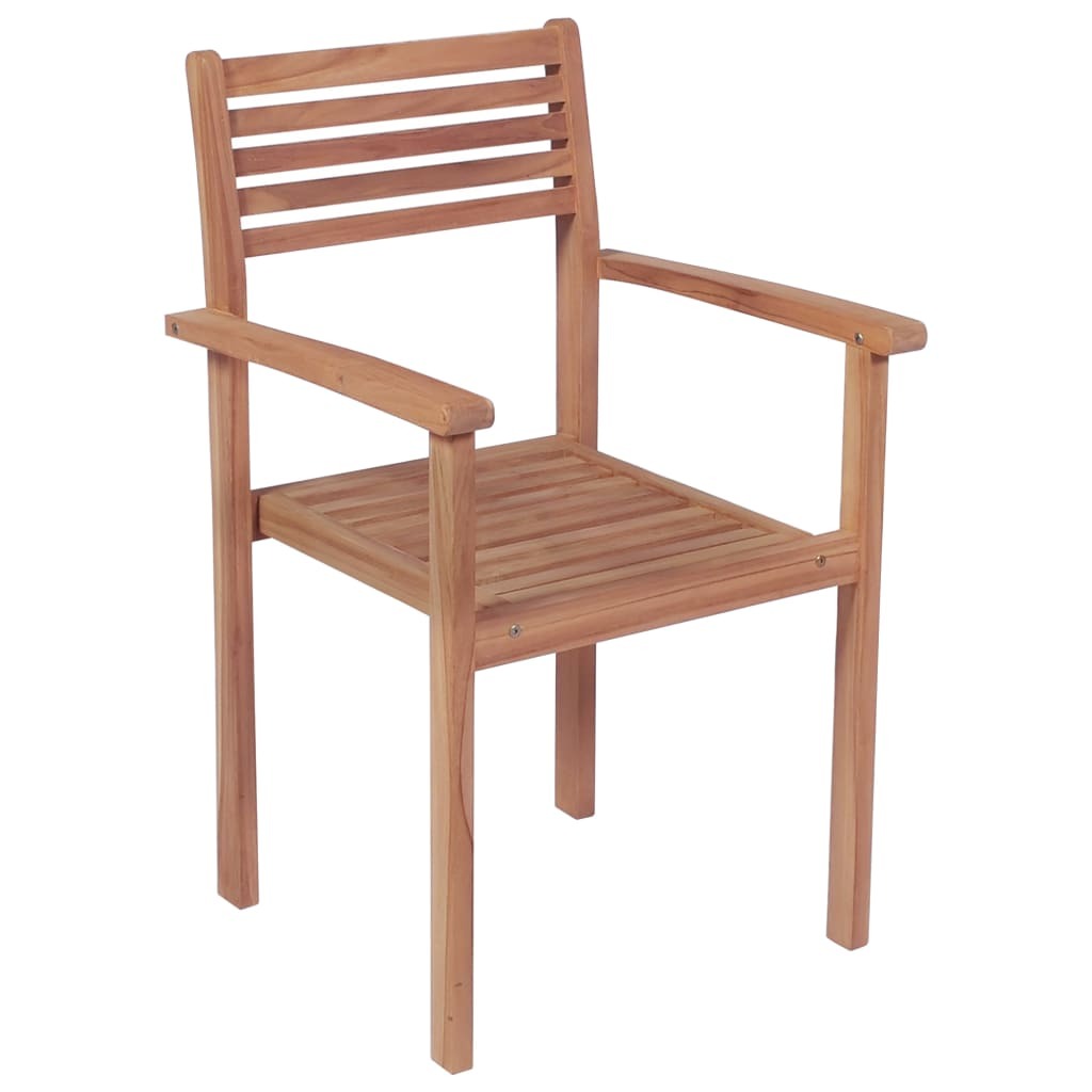 Patio Chairs 2 pcs with Blue Cushions Solid Teak Wood