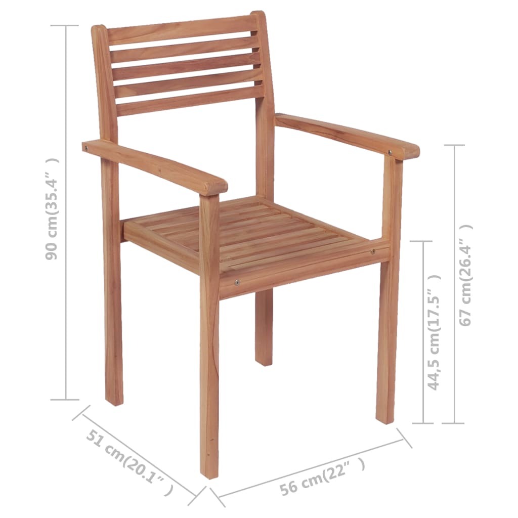 Patio Chairs 2 pcs with Blue Cushions Solid Teak Wood