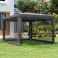 Party Tent with 4 Mesh Sidewalls Anthracite 9.8'x13.1'HDPE