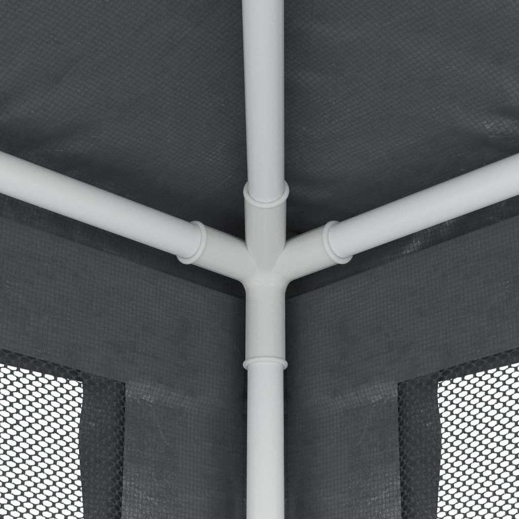 Party Tent with 4 Mesh Sidewalls Anthracite 9.8'x13.1'HDPE