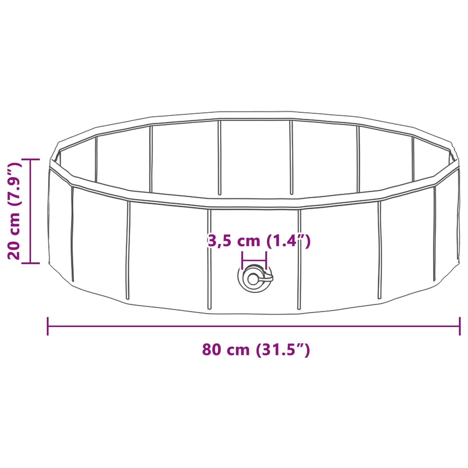 | Children Swimming Pool | Folding Red  31.50 x 7.87 in