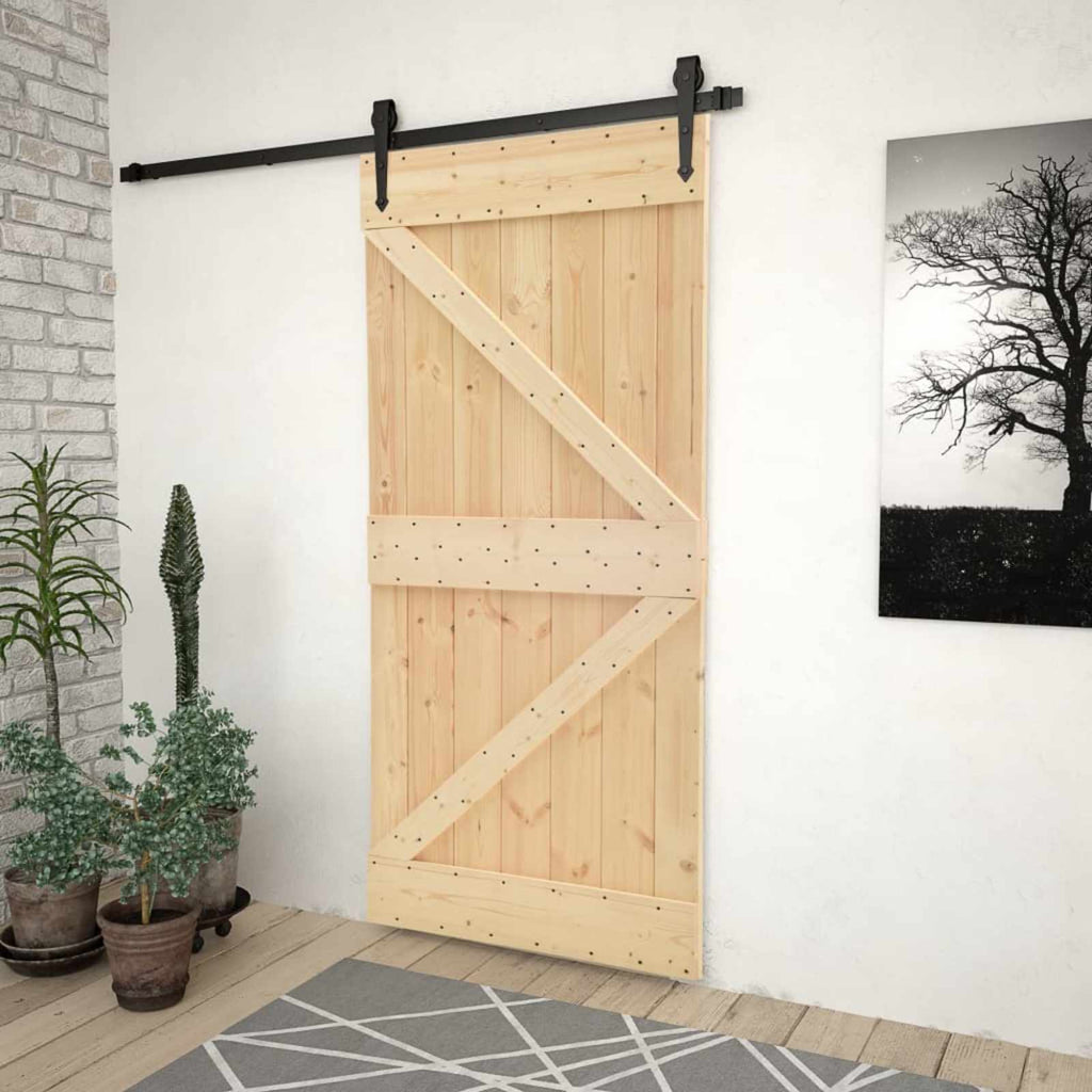 | Door | NARVIK Natural 31.50 x 82.68 in Solid Pine Wood