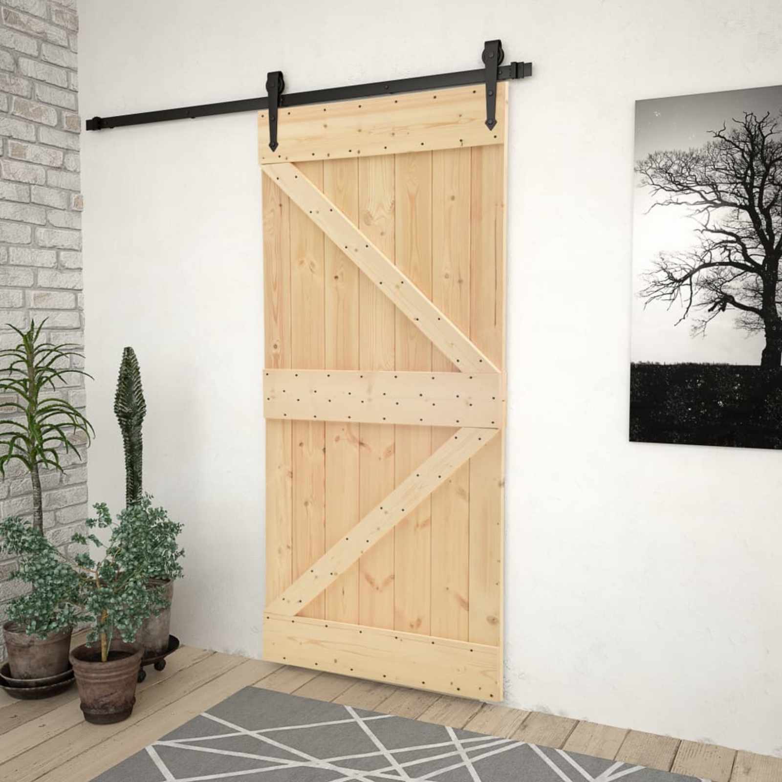 | Door | NARVIK Natural 31.50 x 82.68 in Solid Pine Wood