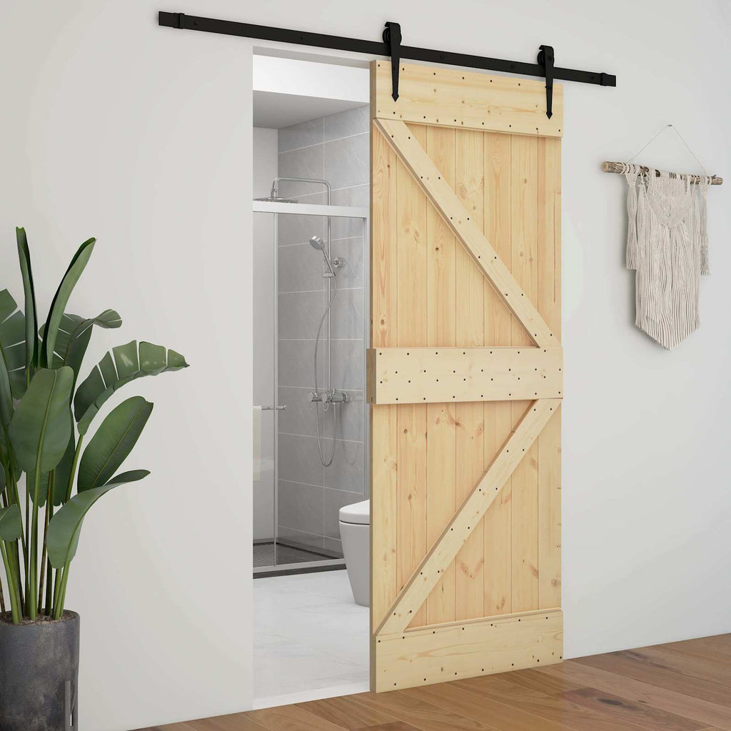 | Door | NARVIK Natural 31.50 x 82.68 in Solid Pine Wood