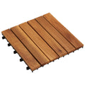| Decking Tile | 10 pcs Brown 11.81 x 11.81 in Acacia Hardwood