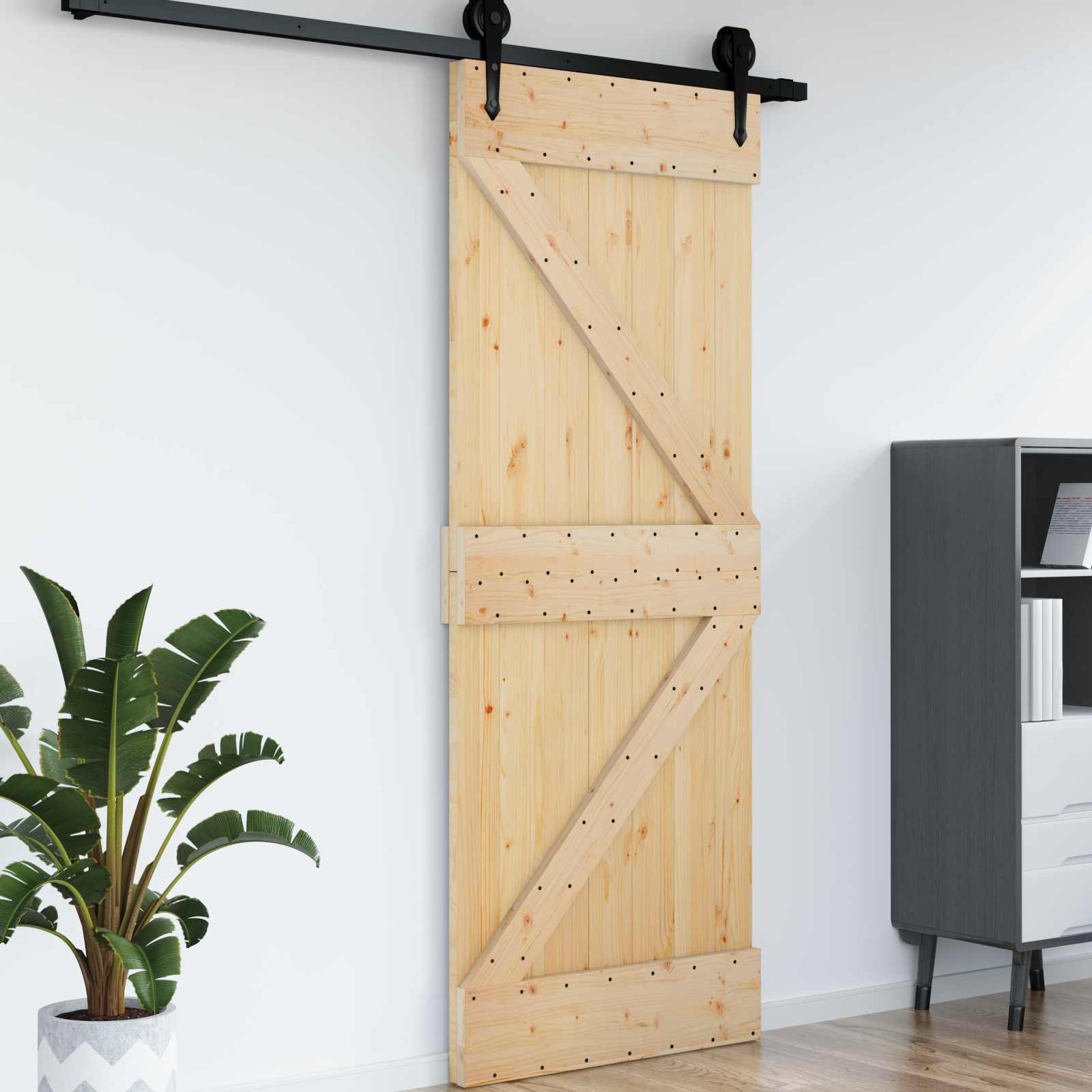 | Door | NARVIK Natural 33.46 x 82.68 in Solid Pine Wood
