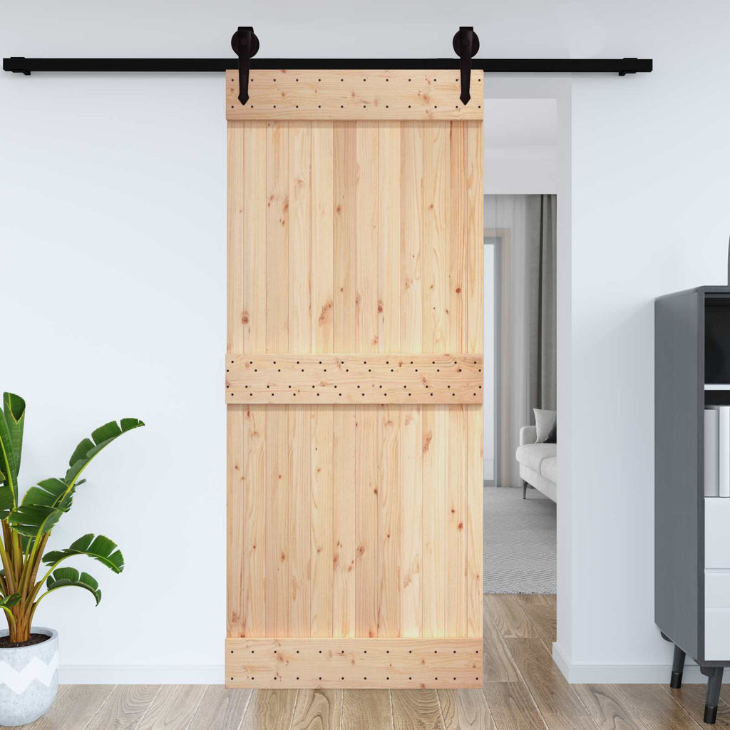 | Door | NARVIK Natural 27.56 x 82.68 in Solid Pine Wood