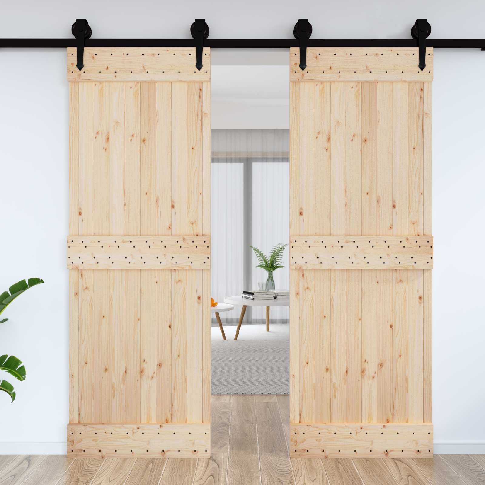 | Door | NARVIK Natural 31.50 x 82.68 in Solid Pine Wood
