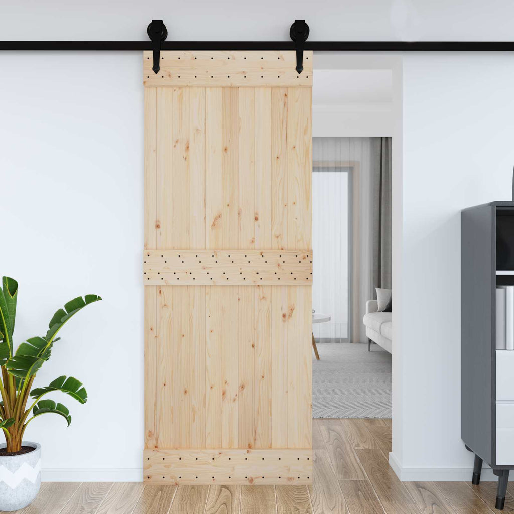 | Door | NARVIK Natural 35.43 x 82.68 in Solid Pine Wood