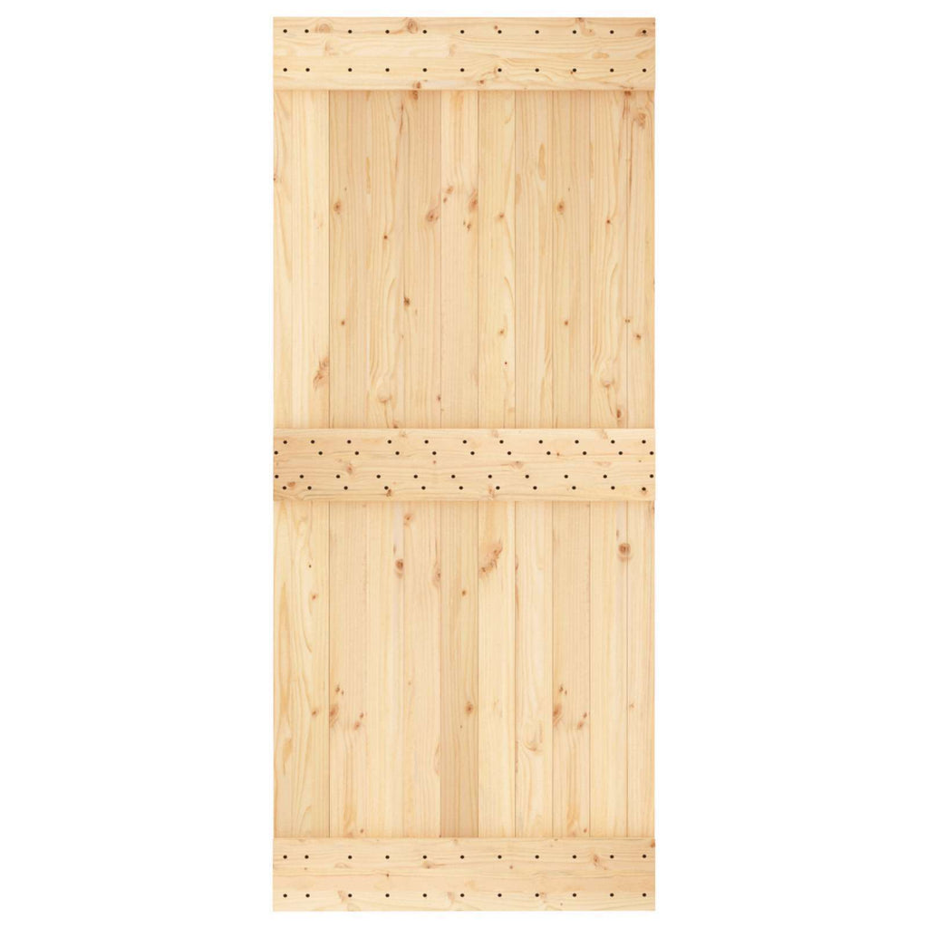 | Door | NARVIK Natural 35.43 x 82.68 in Solid Pine Wood