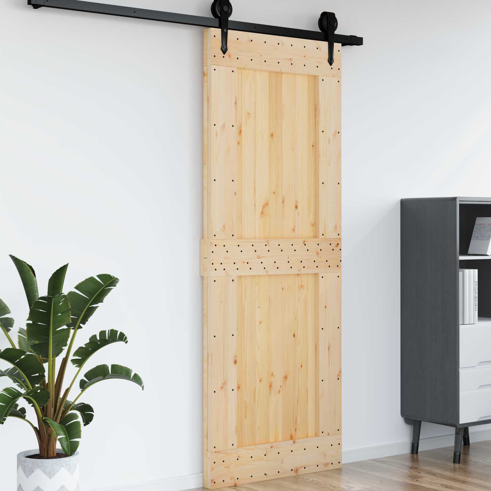 | Door | NARVIK Natural 33.46 x 82.68 in Solid Pine Wood