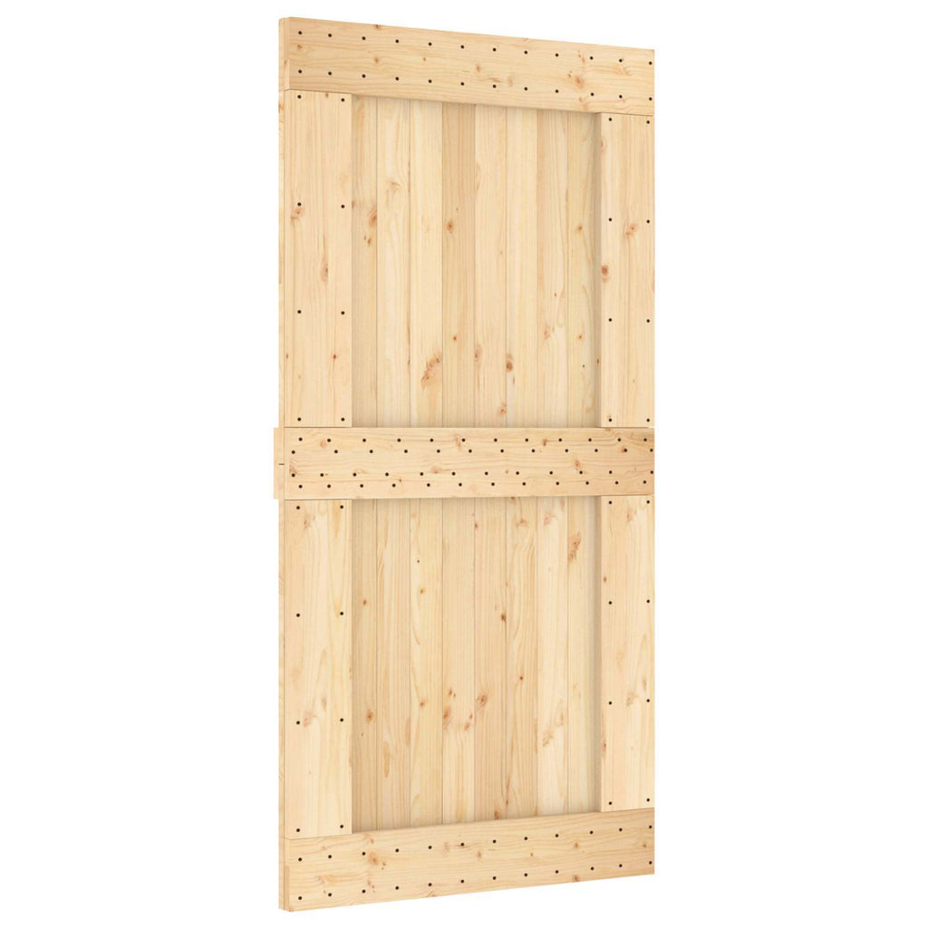 | Door | NARVIK Natural 39.37 x 82.68 in Solid Pine Wood