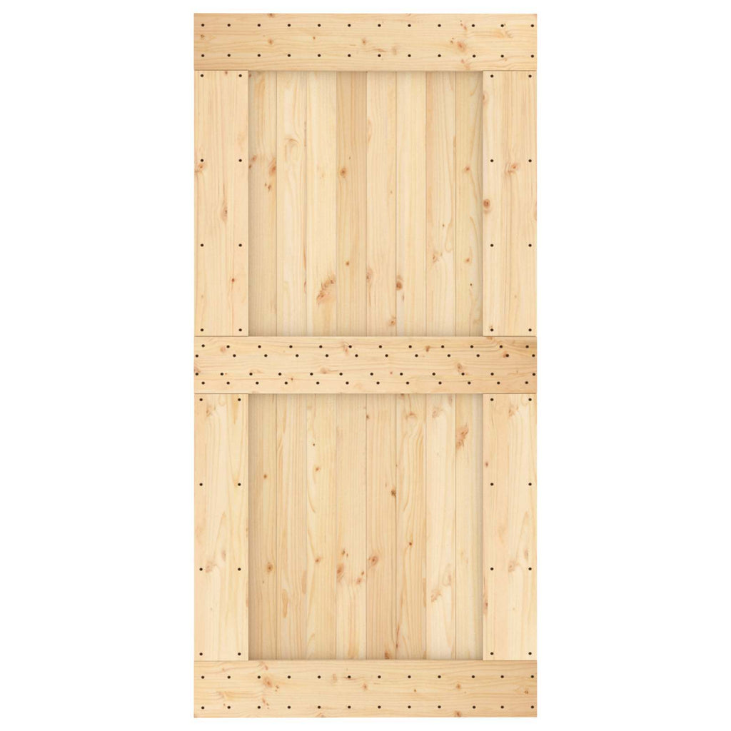 | Door | NARVIK Natural 39.37 x 82.68 in Solid Pine Wood