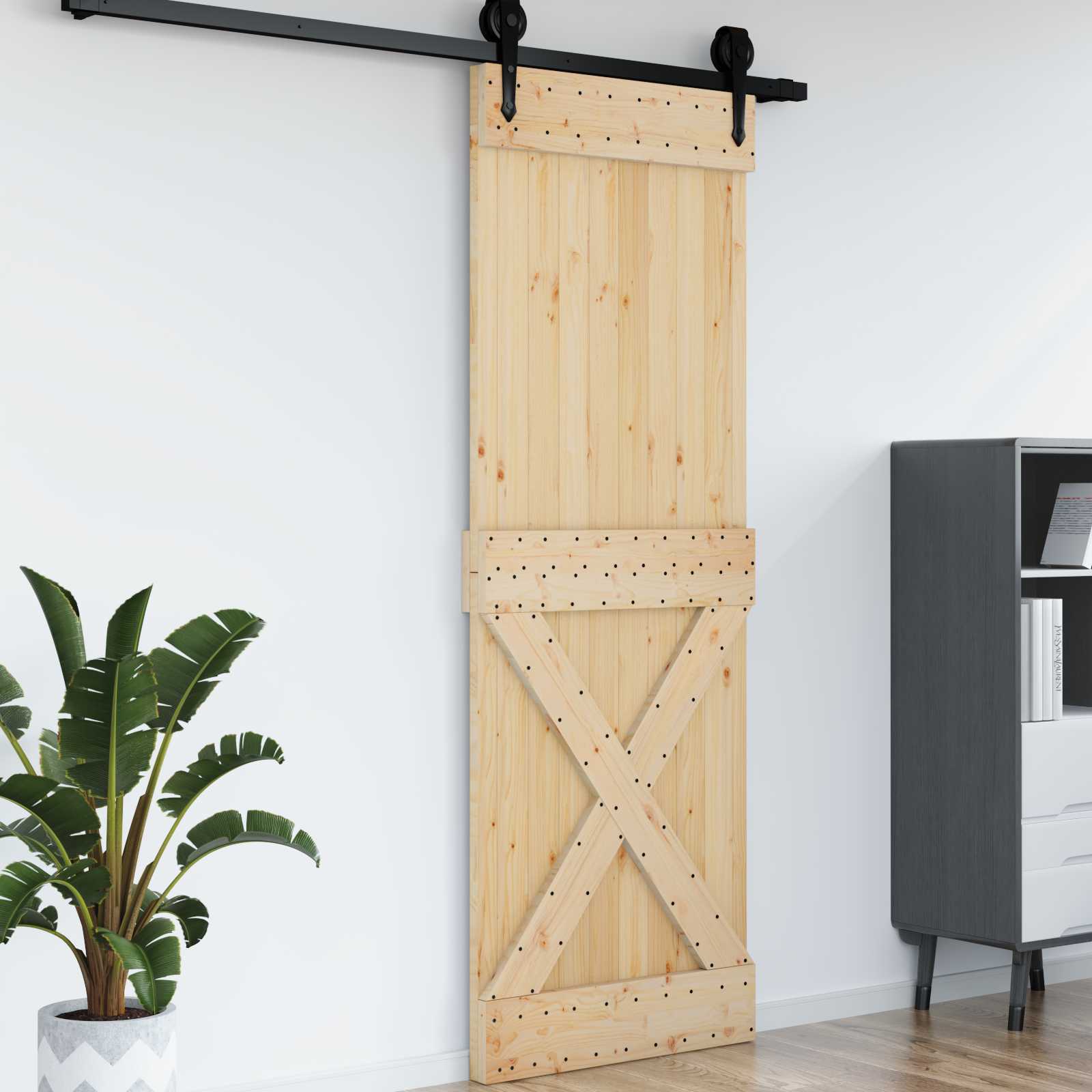 | Door | NARVIK Natural 31.50 x 82.68 in Solid Pine Wood