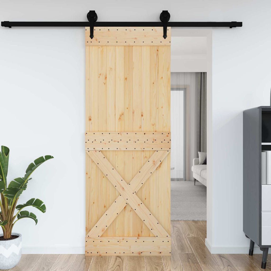 | Door | NARVIK Natural 33.46 x 82.68 in Solid Pine Wood
