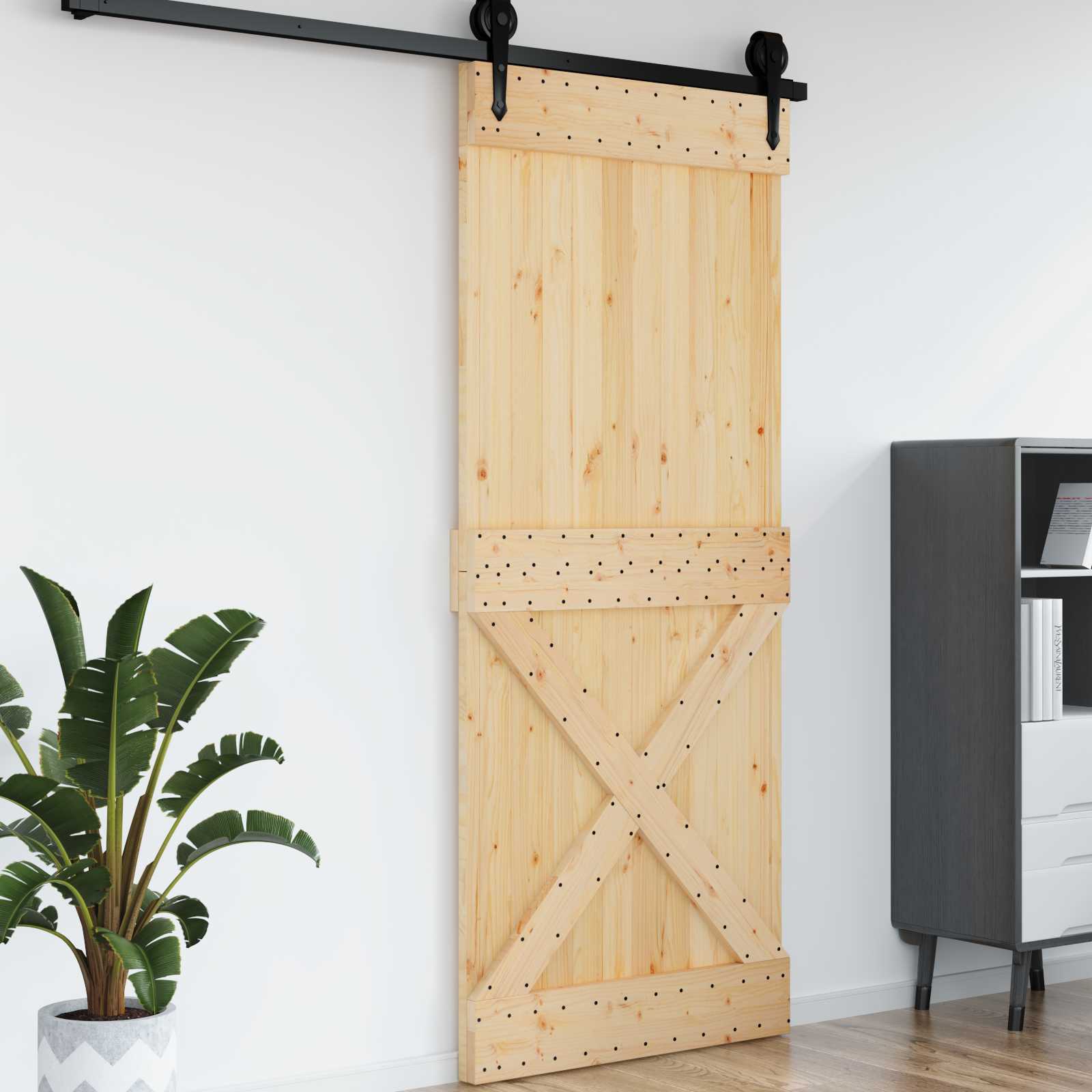 | Door | NARVIK Natural 37.40 x 82.68 in Solid Pine Wood