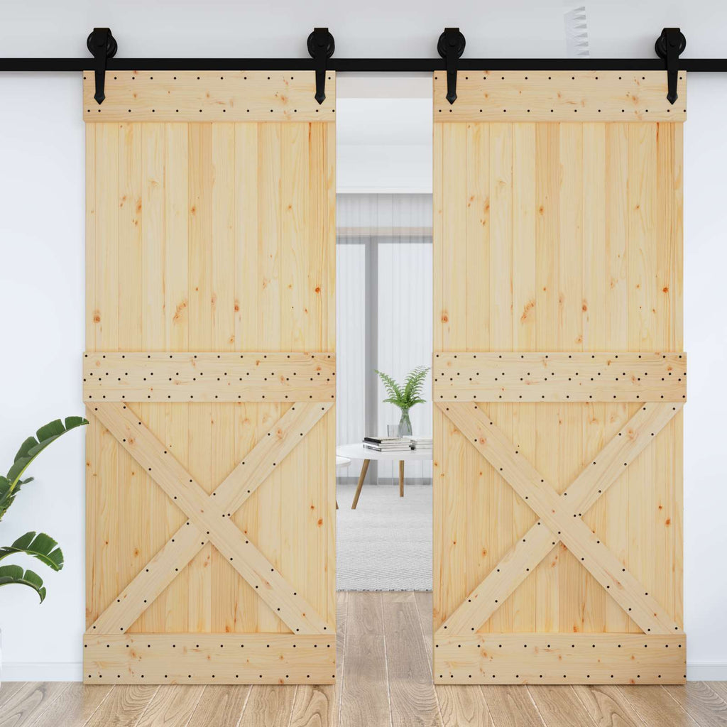 | Door | NARVIK Natural 37.40 x 82.68 in Solid Pine Wood