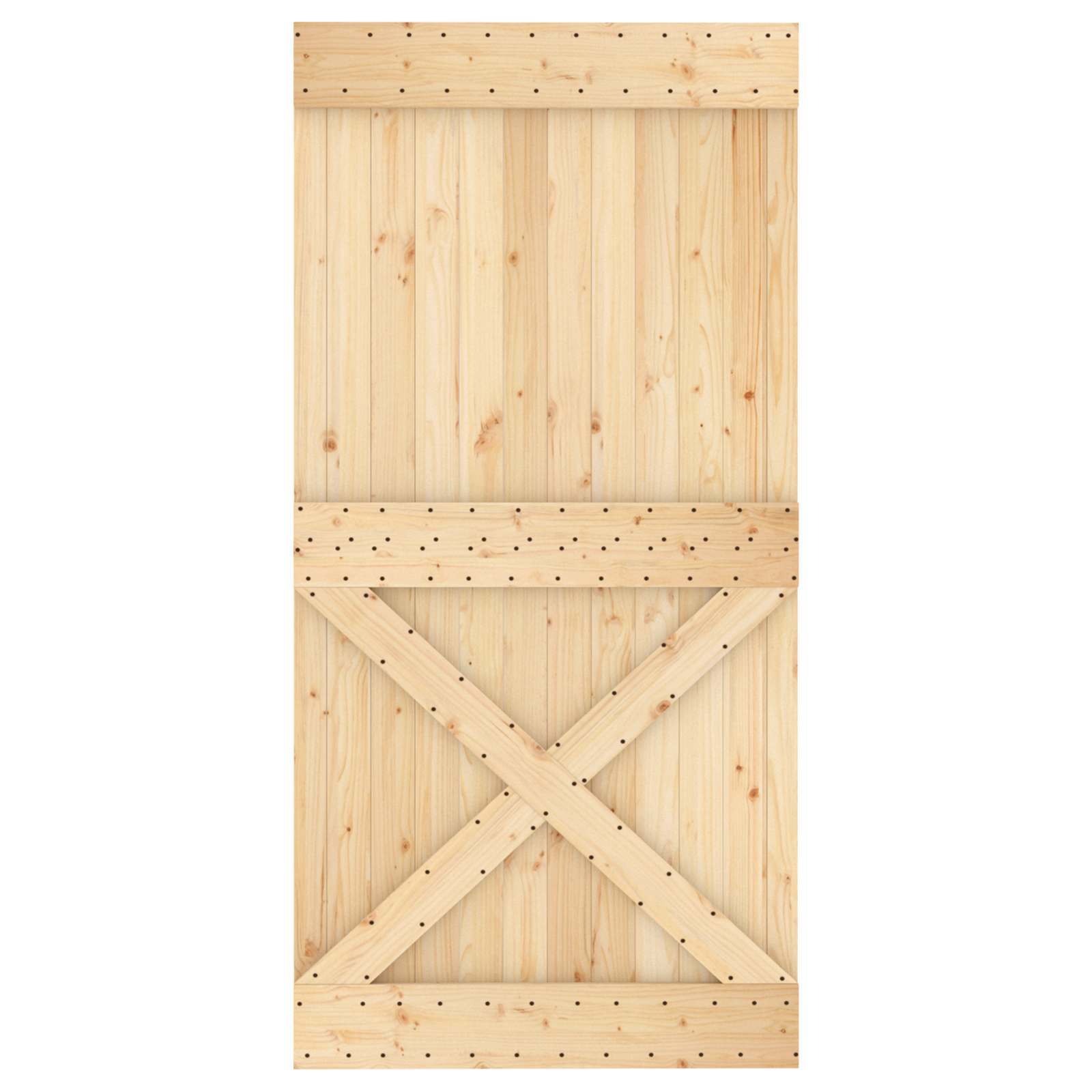 | Door | NARVIK Natural 39.37 x 82.68 in Solid Pine Wood
