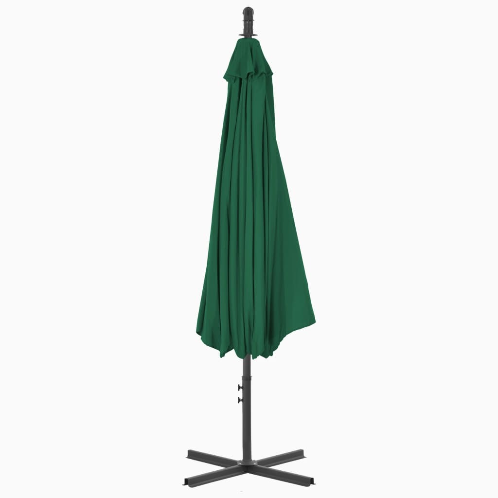 Cantilever Garden Parasol with Steel Pole 118.1" Green
