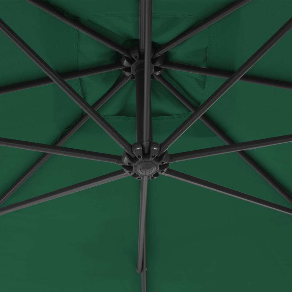 Cantilever Garden Parasol with Steel Pole 118.1" Green
