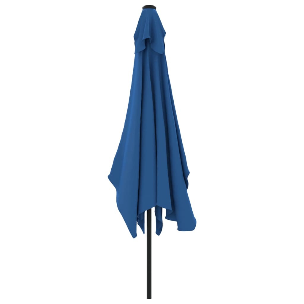 Garden Parasol with Metal Pole 118"x78.7" Azure