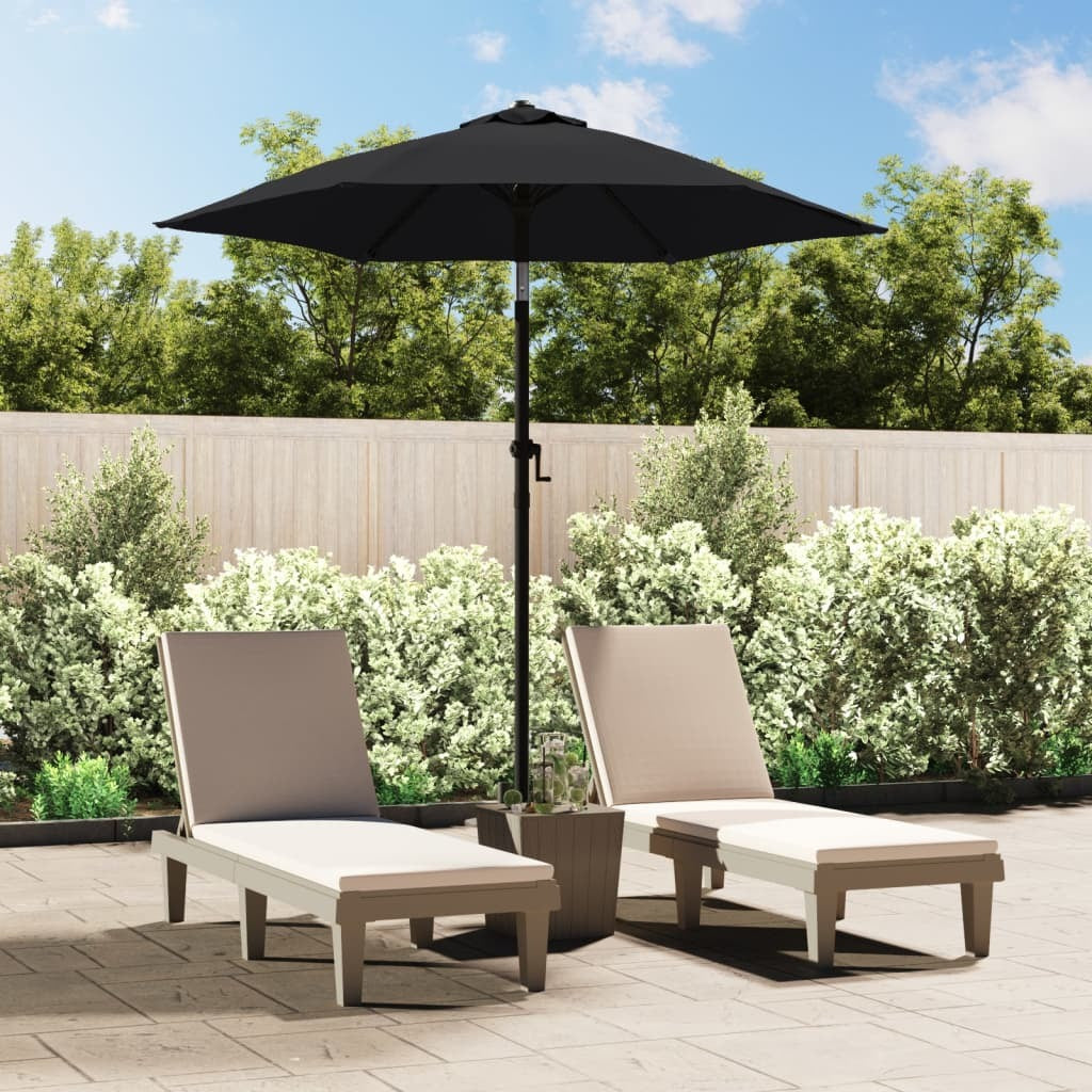 Garden Parasol Black 78.7"x88.2" Aluminum