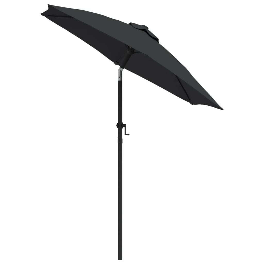 Garden Parasol Black 78.7"x88.2" Aluminum