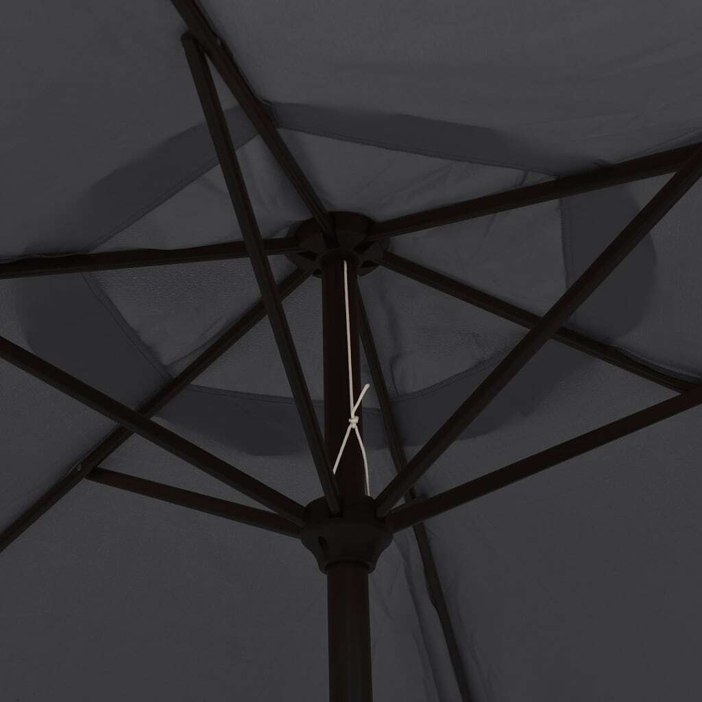 Garden Parasol Black 78.7"x88.2" Aluminum