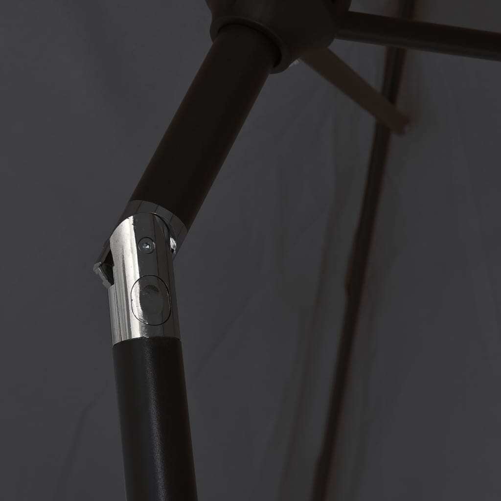 Garden Parasol Black 78.7"x88.2" Aluminum