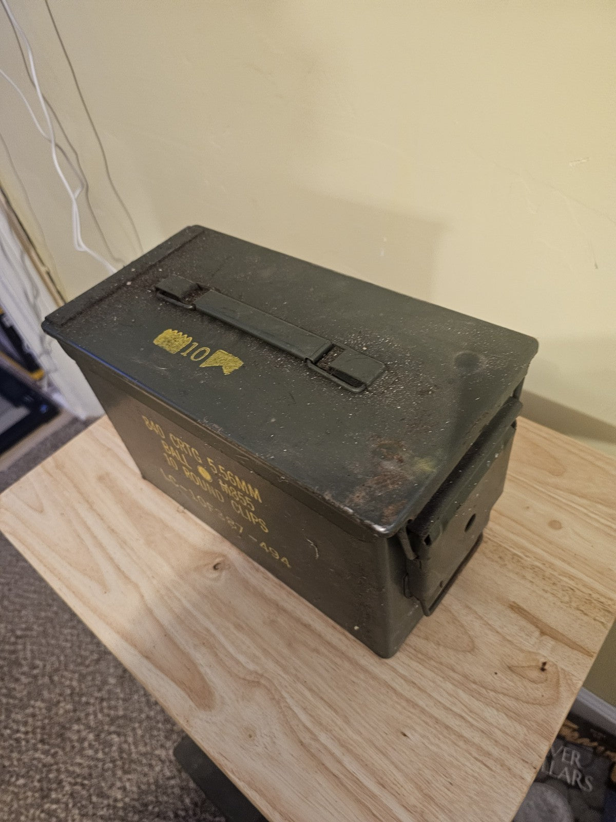 Strategy 50 Caliber Metal Ammo Storage Box OD Green Stackable design Metal Latch