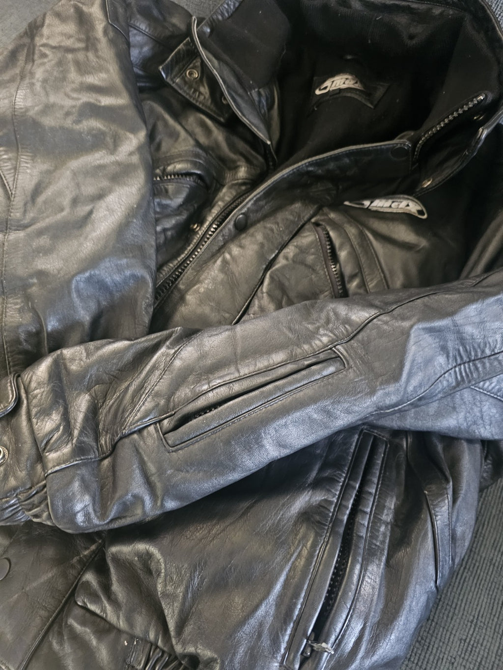Man or Woman Snomobile Leather Coat 
