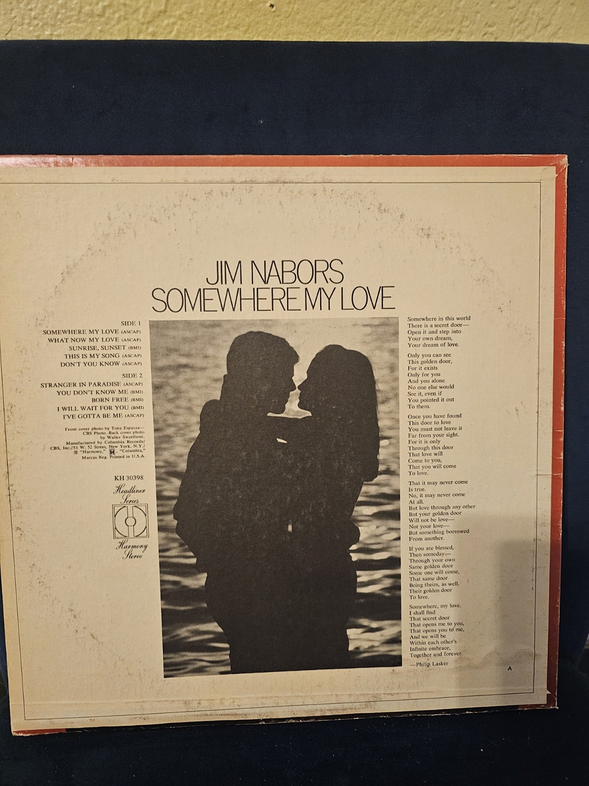 Music Jim Nabors Record 33 Somewhere My Love