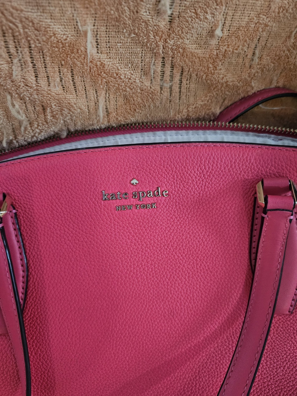 Purse Kate spade New York pebbled leather satchel type top handle bag
