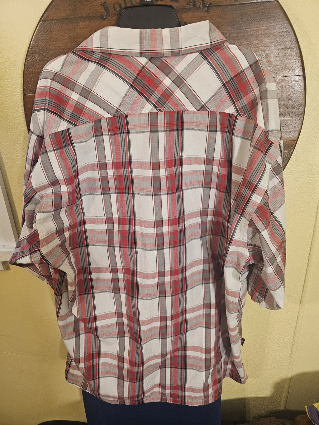 Shirt 4XLT men's short sleeved casual button shirt