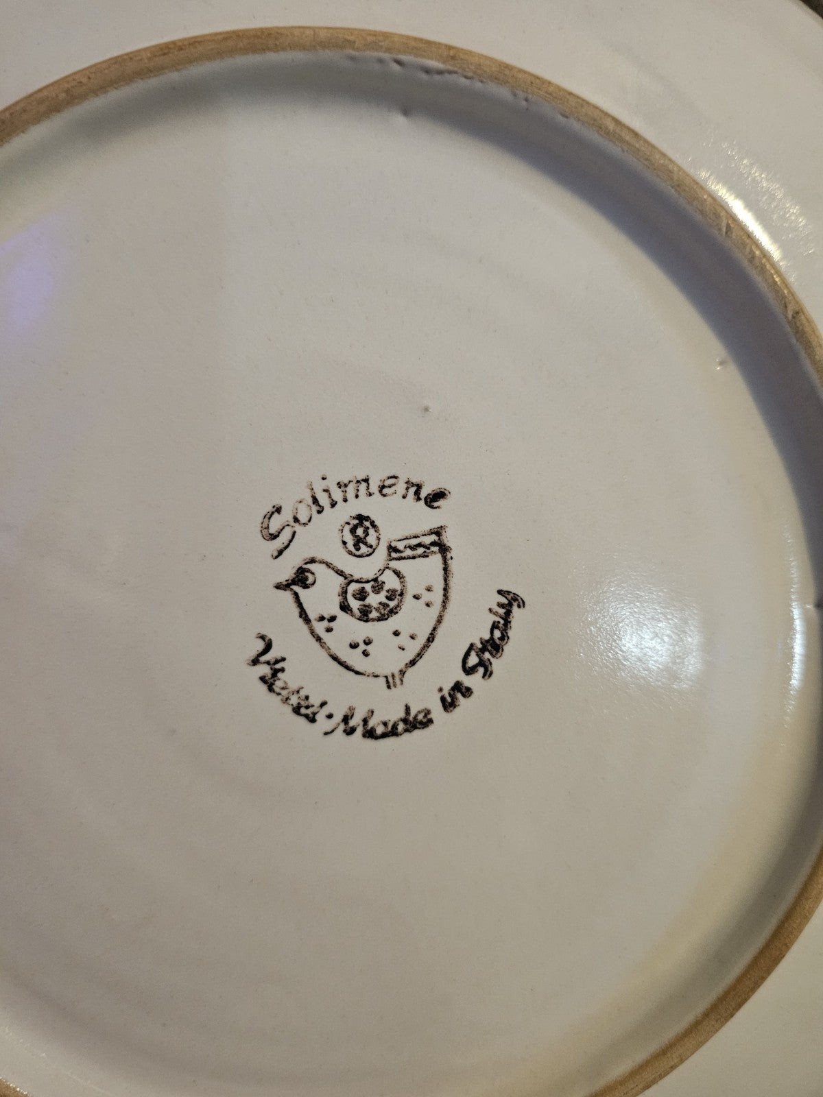 Plate Italian 1 of a kind Solimene beautiful design 9 1/2 size salad plate