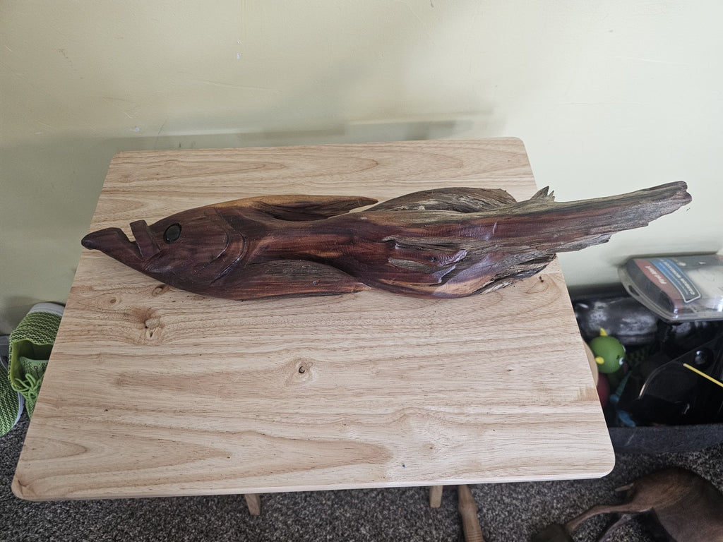 Driftwood hand crafted fish