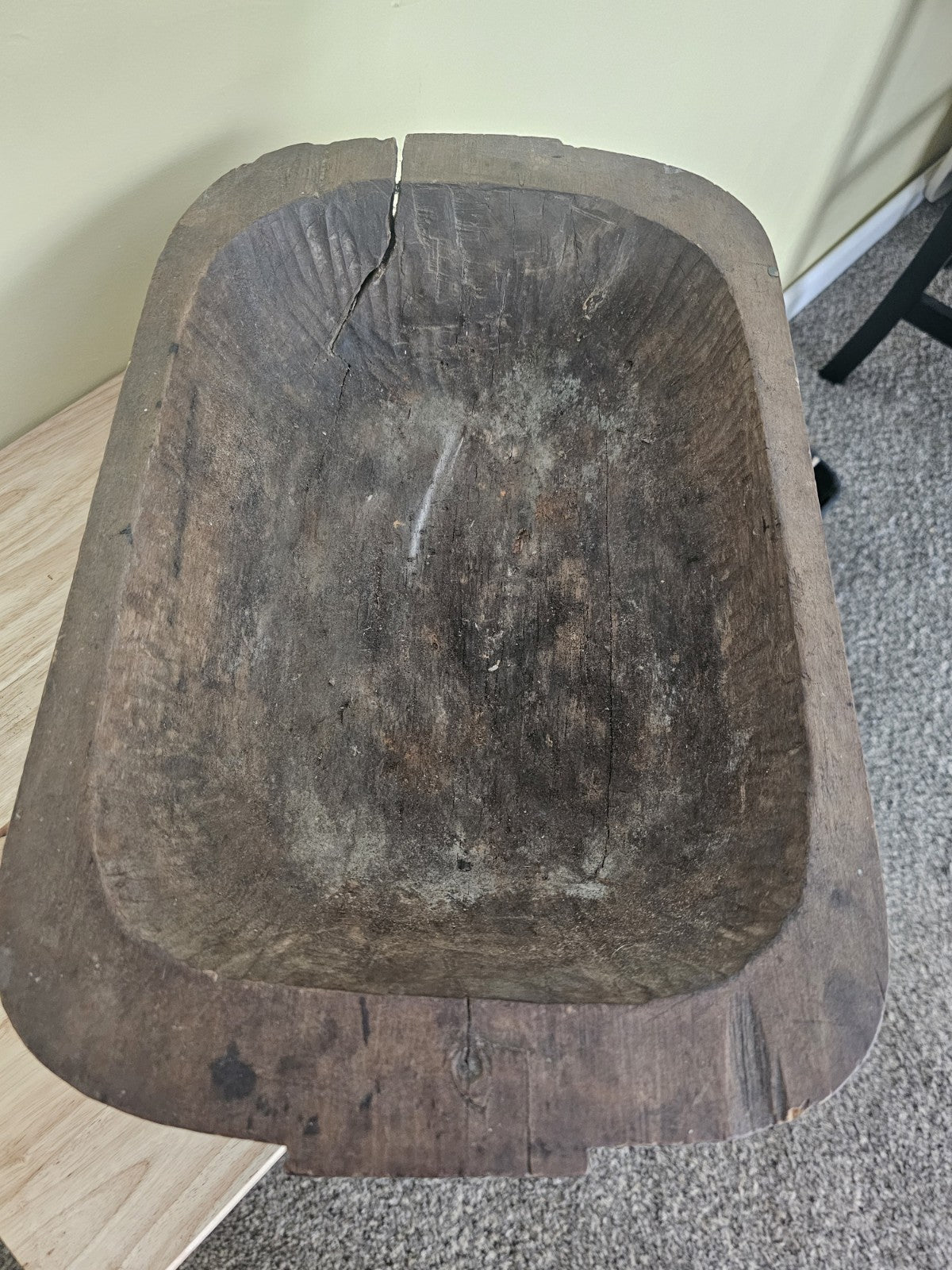 Vintage Early American Hand Made Wood Bowl