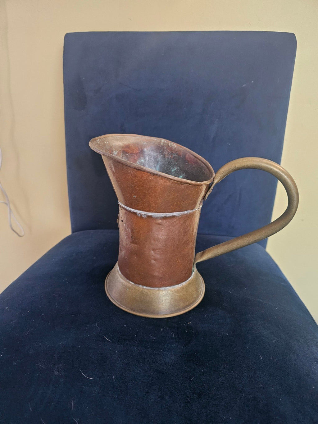 Vintage Copper and Brass Water Pitcher