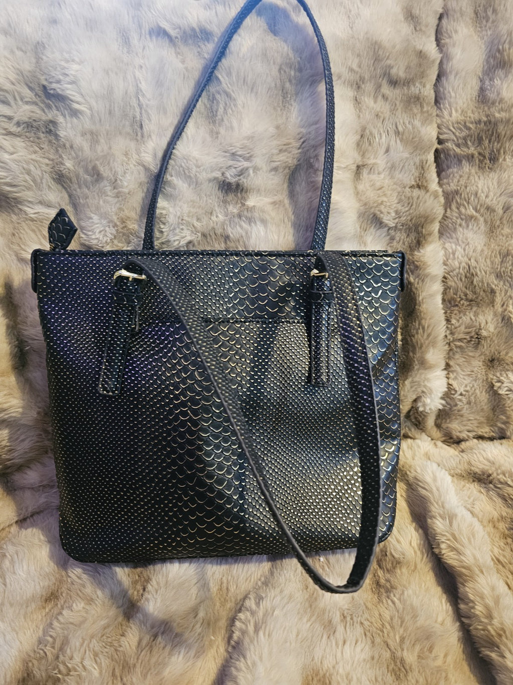 Purse Anne Klein purse handbag brand new black with gold flecks