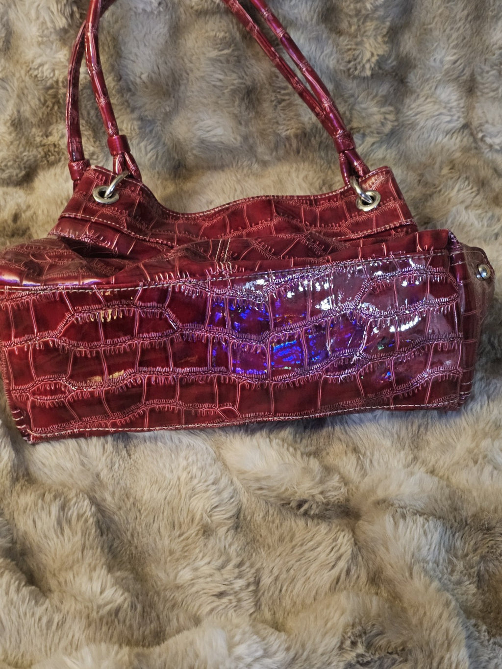 Purse Shimmering slick red handbag for the holiday beautiful purse