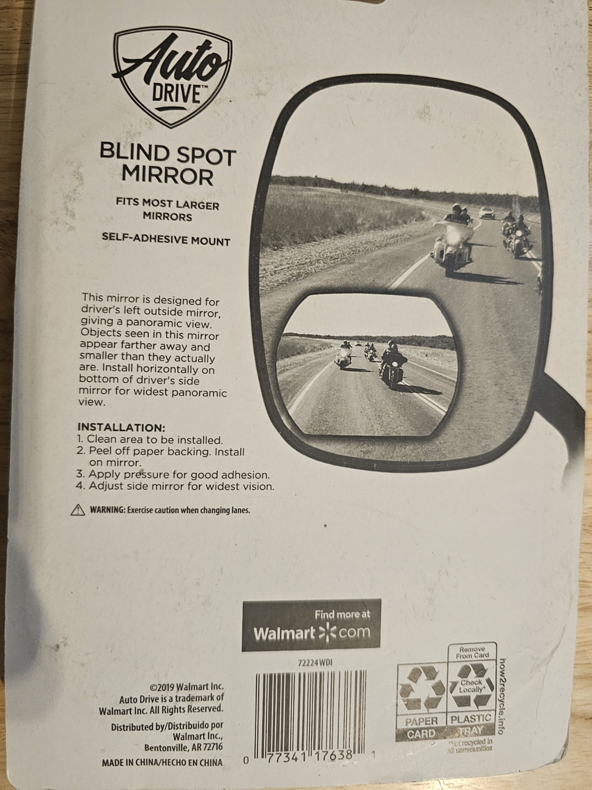 blind spot mirror stick on