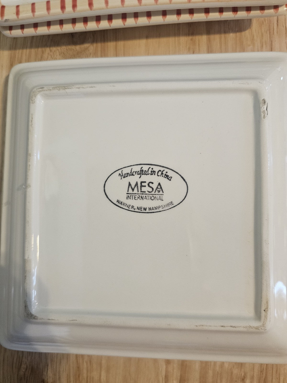 Square lobster plates 6" Warner New Hampshire
