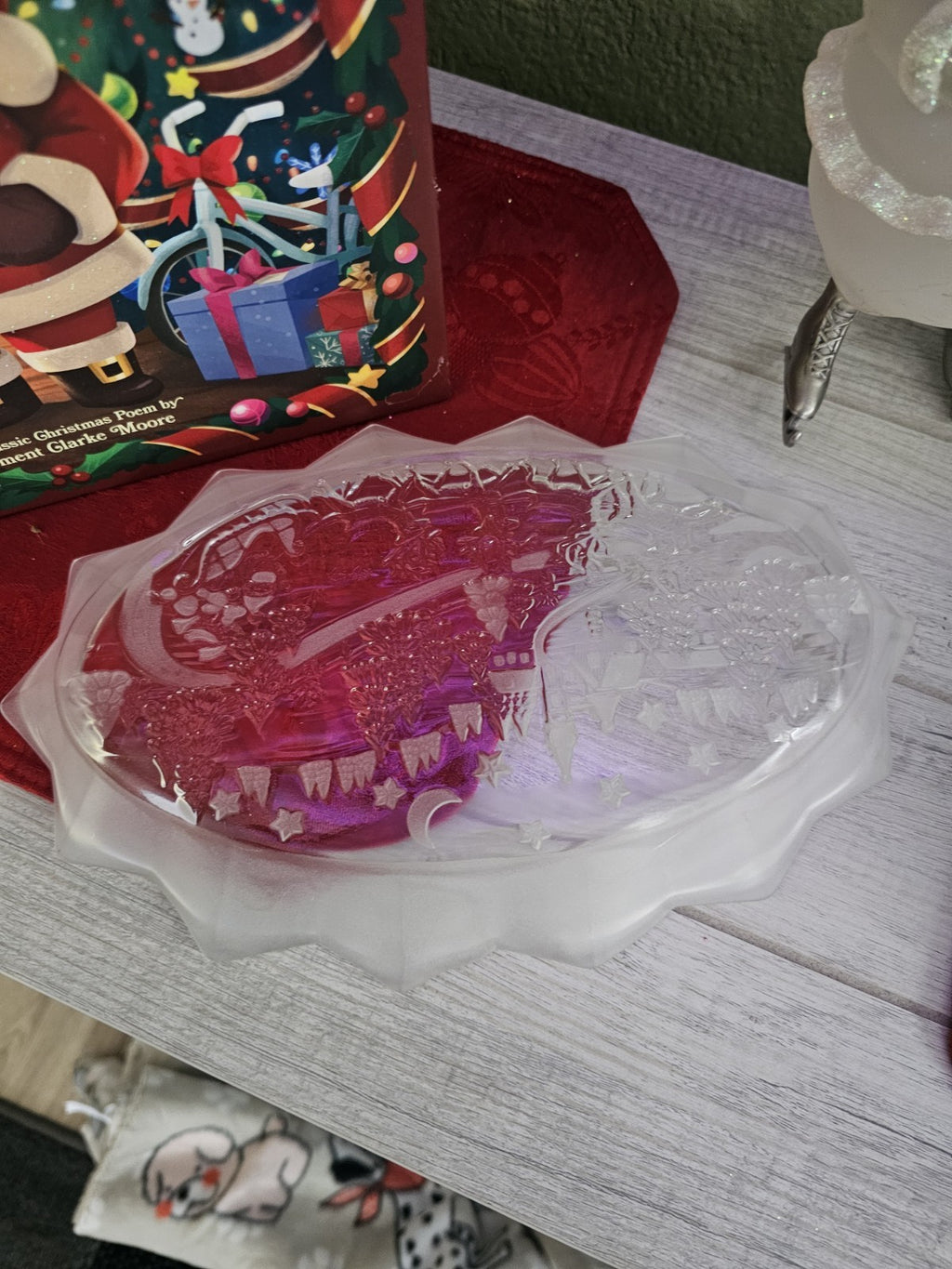 beautiful small tray for decoration, candies. veggies, deviled eggs
