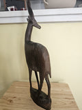 Vintage handcarved Gazelle very tall 7"x24"