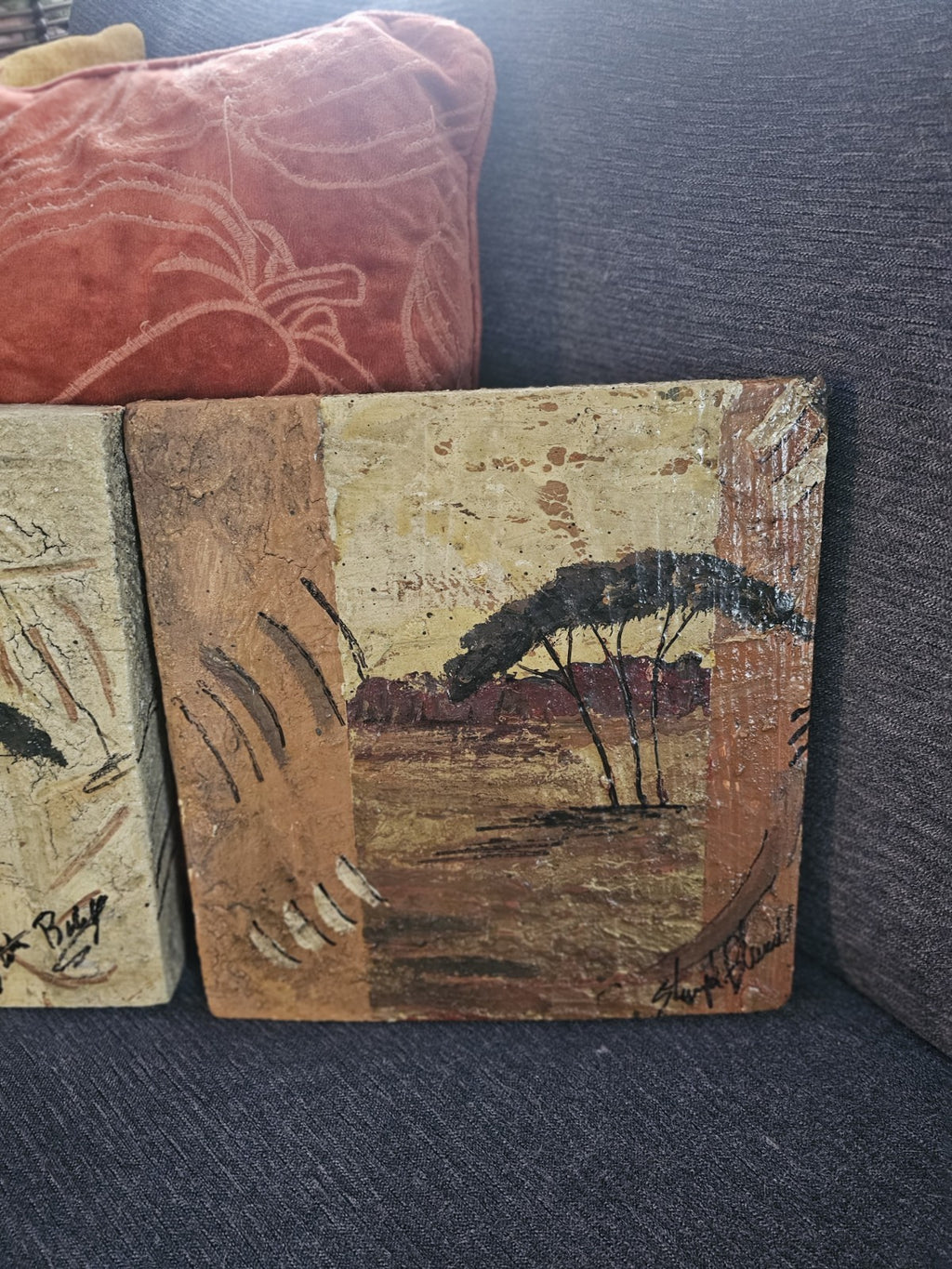 Vintage Hand painted set of pictures