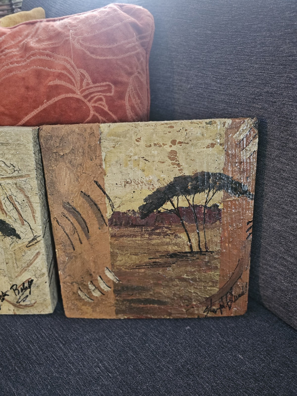 Vintage Hand painted set of pictures