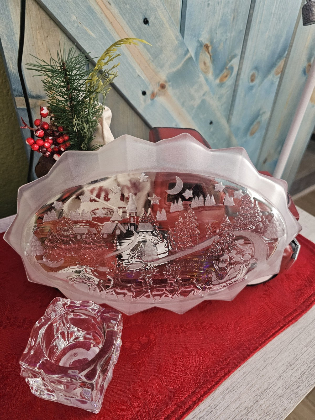 beautiful small tray for decoration, candies. veggies, deviled eggs