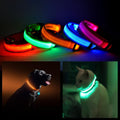 Color: RED,Size: LARGE - LED PET Safety Halo Style Collar