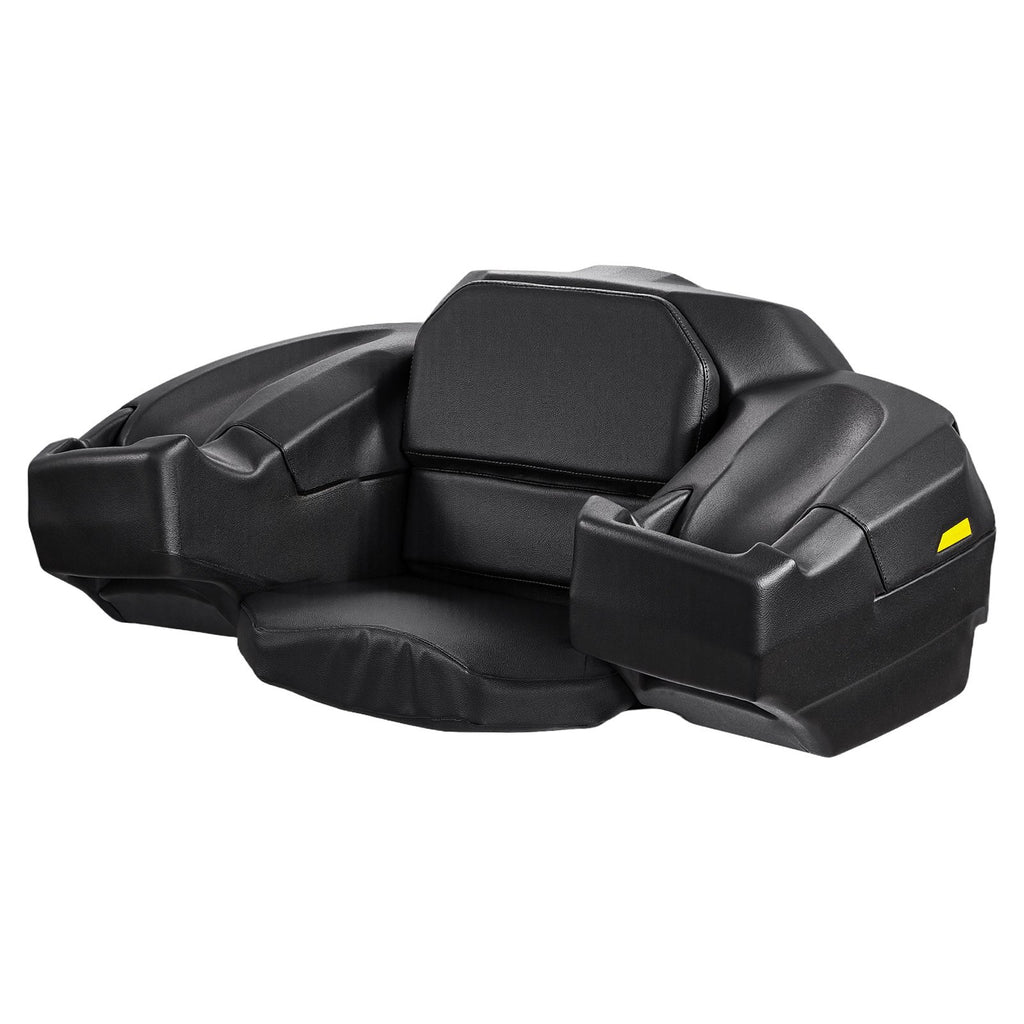 ATV Rear Storage Box and Lounger, 95L ATV Cargo Box with Seat & Backrest, Waterproof LLDPE & Lockable Lounger Storage Box Fit Most ATVs with Rear Rack, Compatible with ATV, UTV, Can-Am Vehicles